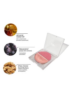 Ruby's Organics أحمر الخدود الكريمي الطبيعي، مجموعة ثنائية من مستحضرات التجميل، وردي غامق مع إضاءة، 9 جرام  - Image 3