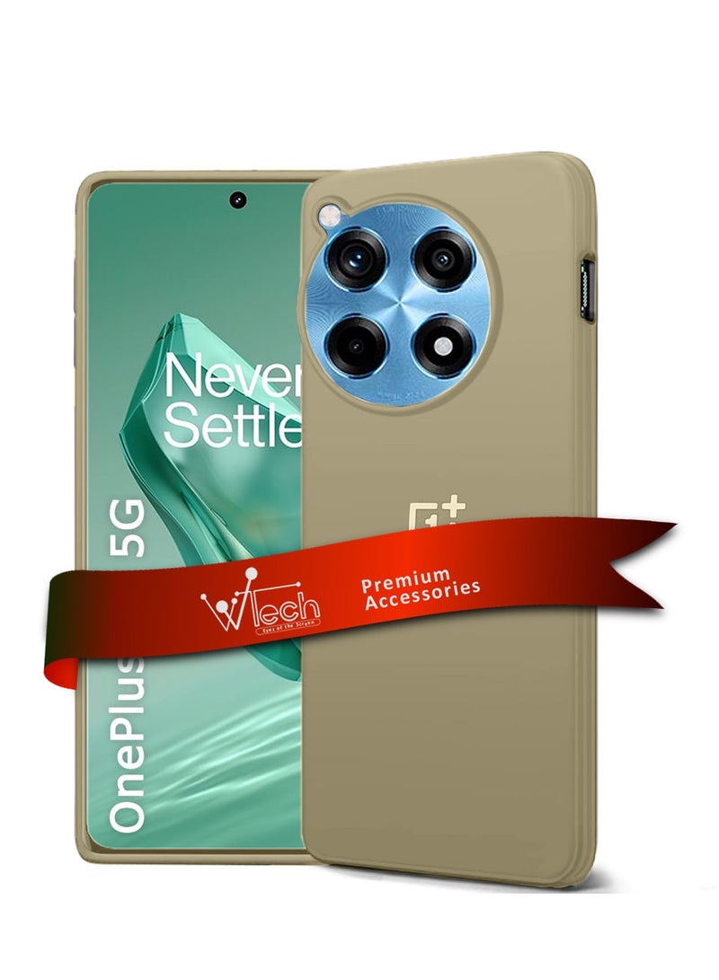 Wtech Liquid Silicone Case Cover For Oneplus 12R 5G 2024 Cream - Image 1
