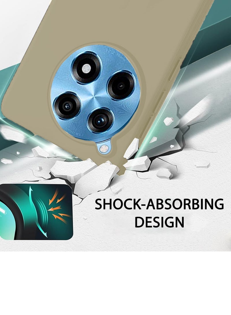 Wtech Liquid Silicone Case Cover For Oneplus 12R 5G 2024 Cream - Image 4