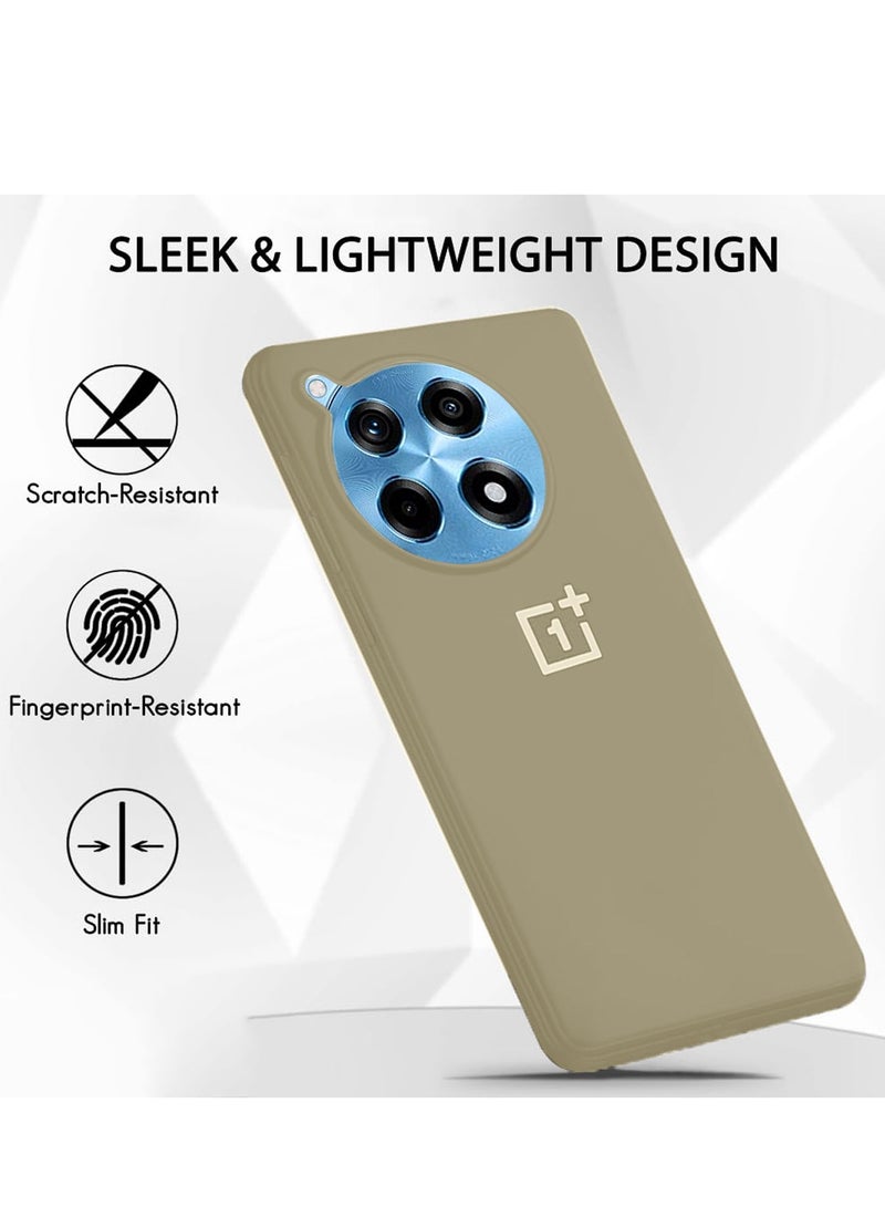 Wtech Liquid Silicone Case Cover For Oneplus 12R 5G 2024 Cream - Image 2