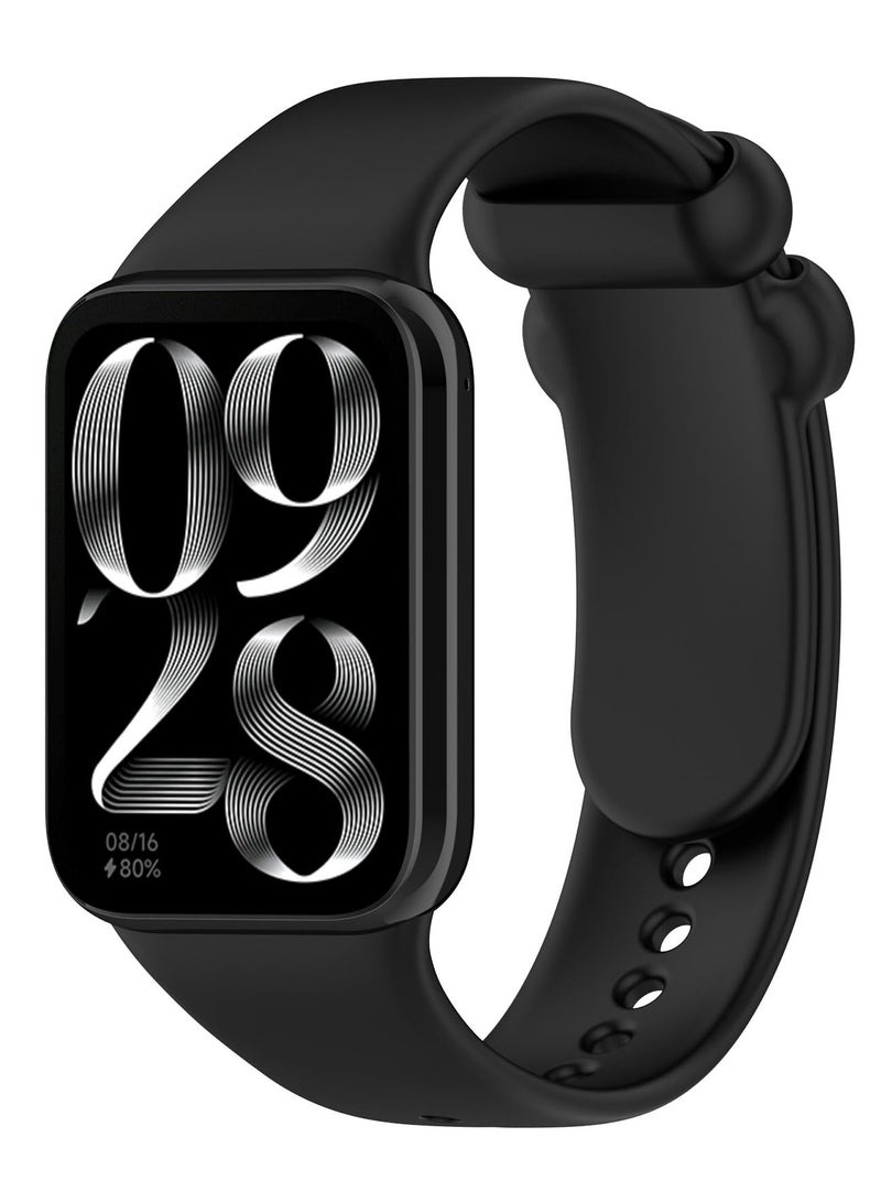 أحزمة ساعات للنساء والرجال، أحزمة بديلة من السيليكون سريعة الإصدار وأساور معصم مناسبة للساعة الذكية Xiaomi Smart Band 8 Pro (أسود) - Image 1