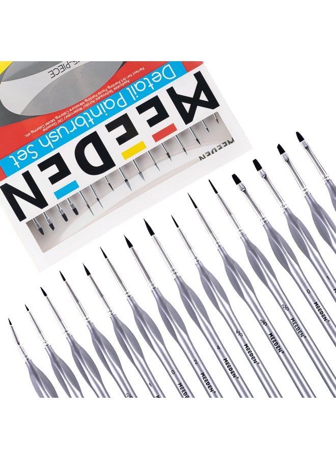 MEEDEN Miniature Paint Brush Set15 Tiny Professional Fine Tip Detail Paint Brushes Detailing Paintbrushes For Acrylic Watercolor Oil Painting Model Face Nail Craft - Image 1