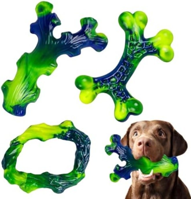 ألعاب الكلاب القوية من Frienhund للمضغ العنيف - عبوة 3 قطع، لعبة مضغ متينة للكلاب الكبيرة والمتوسطة الحجم - Image 3