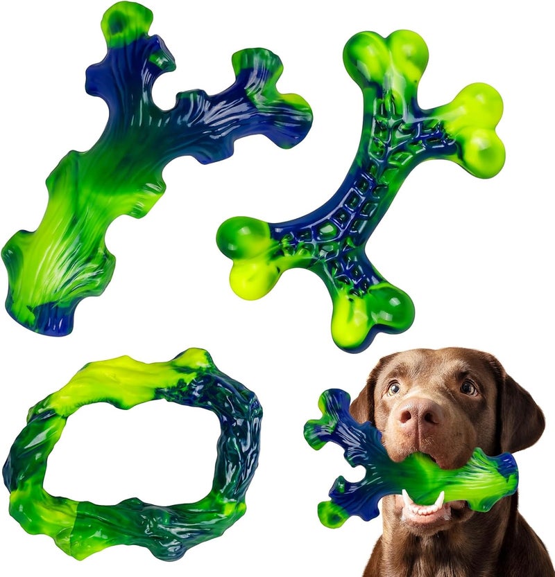 ألعاب الكلاب القوية من Frienhund للمضغ العنيف - عبوة 3 قطع، لعبة مضغ متينة للكلاب الكبيرة والمتوسطة الحجم - Image 2