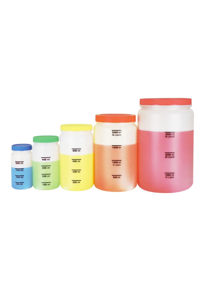 King Mariot Liquid Volume Measurement Set | Deluxe Set Includes 5 Measuring Jars and 5 Measuring Cups | Durable Plastic | Ideal for Teaching Liquid Measurement and Equivalencies | Ages 5+ - Image 2
