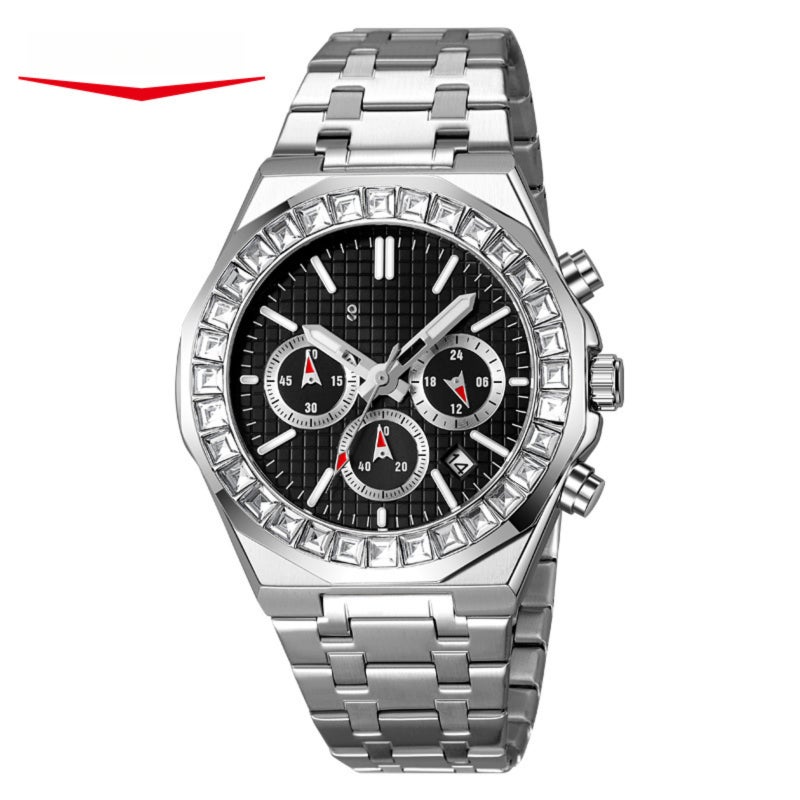 Skmei Moment Beauty 2380 Steel Belt Multifunctional Business Quartz Watch - Image 1