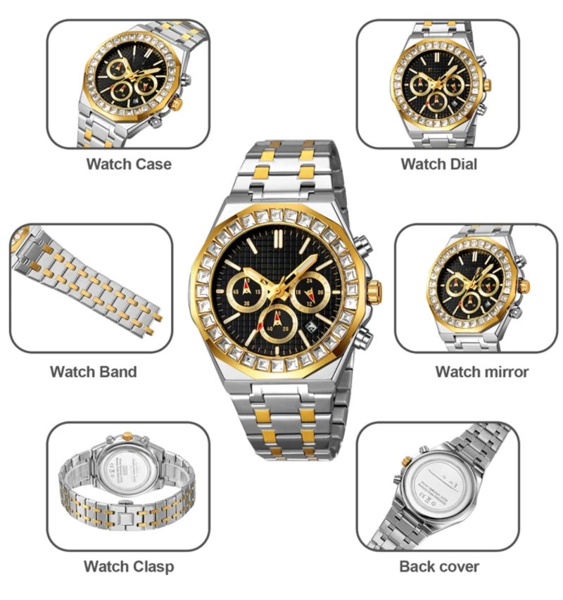 Skmei Moment Beauty 2380 Steel Belt Multifunctional Business Quartz Watch - Image 5