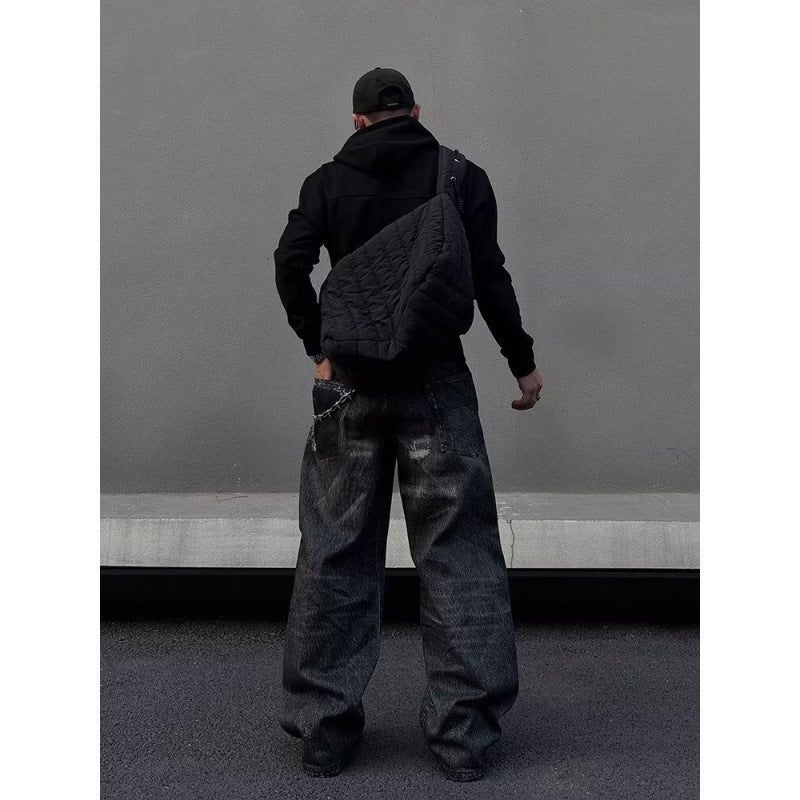 Unisex Classic Denim Jeans Loose Fit Daily Outdoor Wear - Image 5