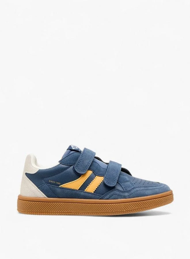Lee Cooper Boys' Colourblock Sneakers with Hook and Loop Closure