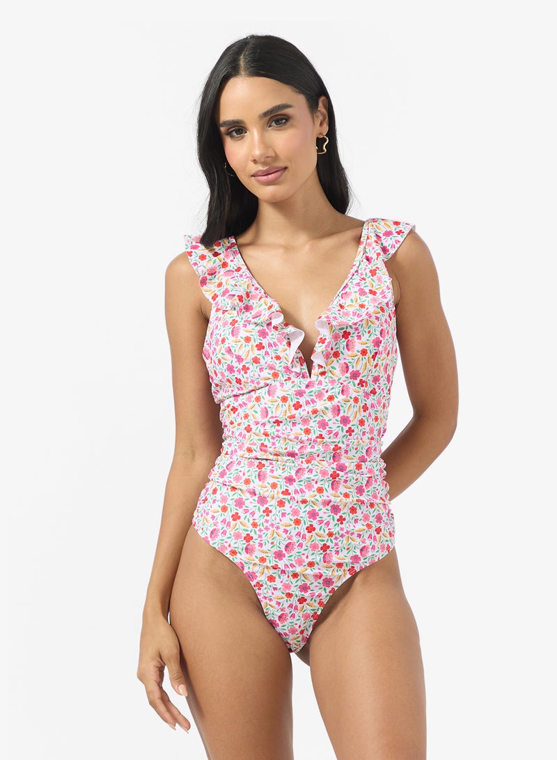 ELLA Floral Print Swimsuit - Image 1