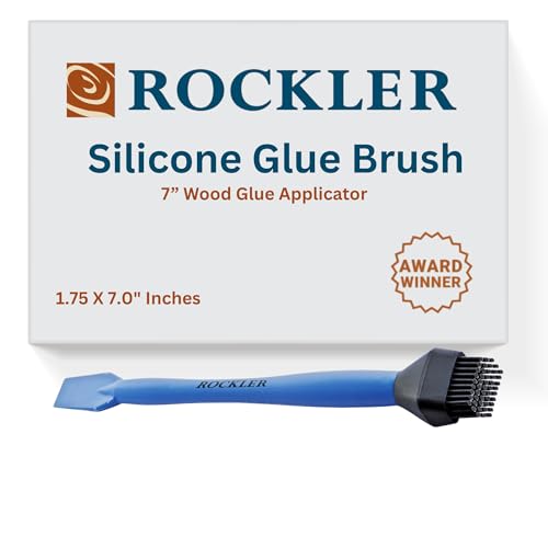 Rockler 7” Long Silicone Glue Brush – Wood Glue Applicator Ideal for Woodworking & More – Long-Last Silicone to Hold Wet Glue – Easy to Clean Bristles – Waterproof - Image 1