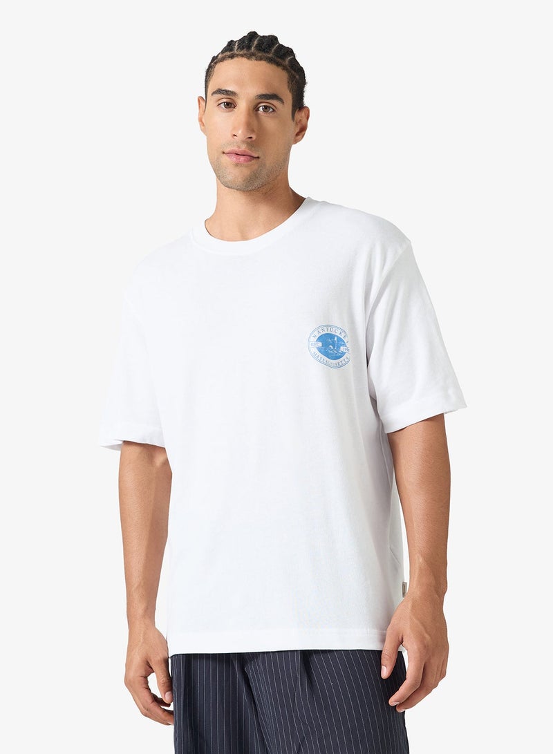 JACK & JONES Casual Graphic Back Crewneck T-Shirt - Image 1