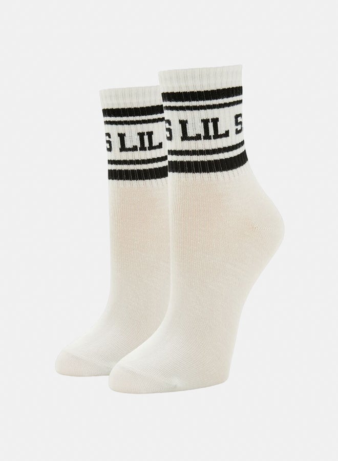 FOREVER 21 Big Sis Lil Sis Crew Socks Set - 2 pack  - Image 1