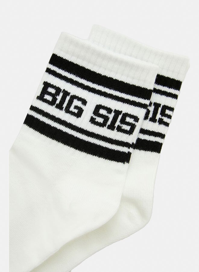FOREVER 21 Big Sis Lil Sis Crew Socks Set - 2 pack  - Image 3