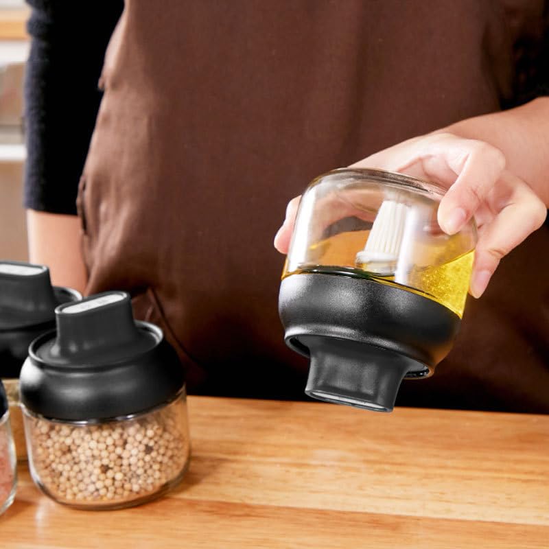 Mockery 2Piece Spice Jars Container with Spoon for Kitchen, Salt Jar with Spoon,Glass Sugar Seasoning Pot,Kitchen Organizer, 350ml (Green) - Image 4