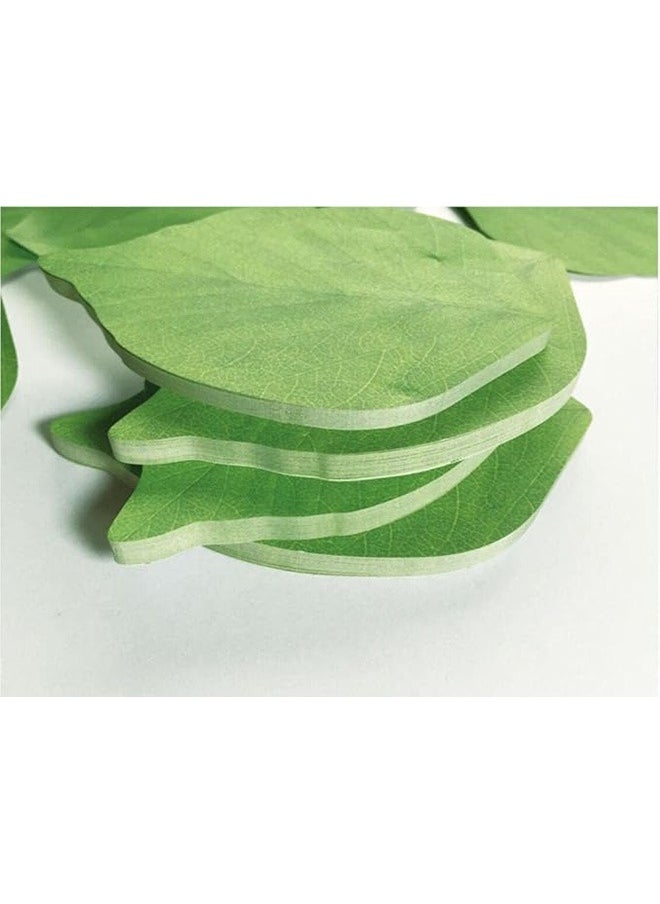 Generic - 5 Pack Sticky Notes, Removable Self-Stick Notes Scratch Pads， Beautiful Green Leaf-Shaped Sticky Notes Stickers Can be Used for Sticky Paper Notepads to Recording Thing and DIY (250 Sheets) - Image 1