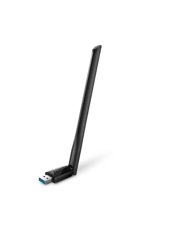 TP-LINK Archer T3U Plus AC1300 High Gain Dual Band Wireless USB 3.0 Adapter - 867 Mbps (5 GHz) / 400 Mbps (2.4 GHz), MU-MIMO, External High Gain Antenna, WEP/WPA/WPA2 Security, Windows & macOS Compatible, FCC & CE Certified, USB 3.0 Interface | Archer T3U Plus Black - Image 1