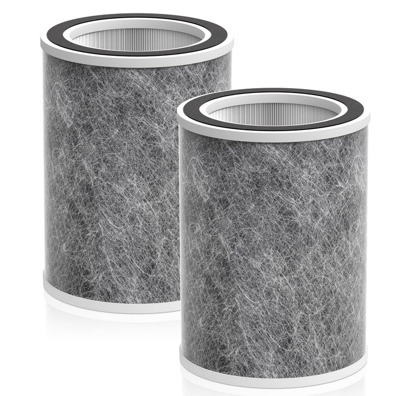HP202 Replacement Filter Compatible with Shark HP201 HP202 HP302 UA205 AP1000 and for Shark HC501 HC502 Air Purifier MAX 3in1 H13 Grade True HEPA Filter Part  HE2FKBAS HE2FKBASMB 2 Pack