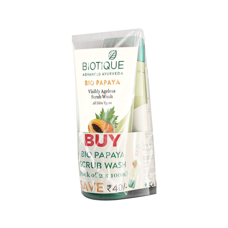 Biotique كريم النهار المغذي للشباب من بيوتيك بيو زعفران 50 جرام - غسول وجه بيو بابايا خالي من العمر عبوة من 2 200 مل 2 × 100 مل - Image 5