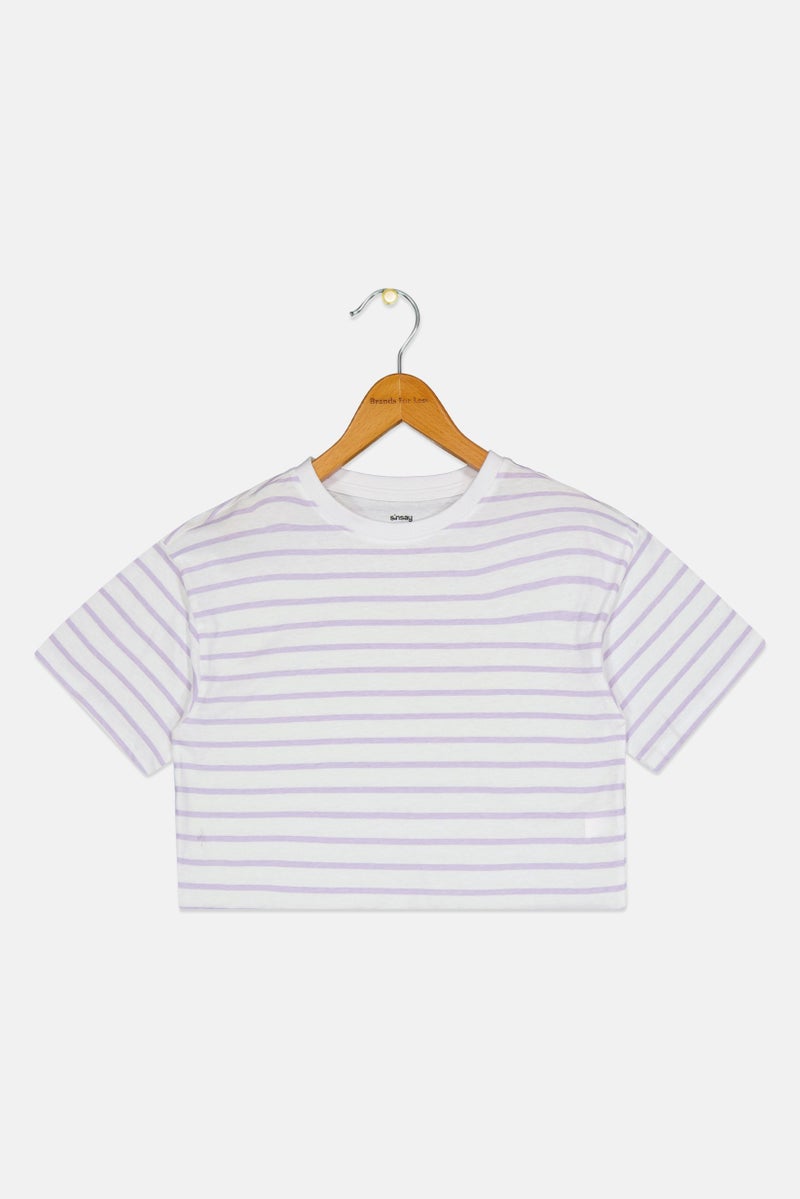 Sinsay Kids Girl Stripe Short Sleeve T-shirt, Multicolor - Image 3