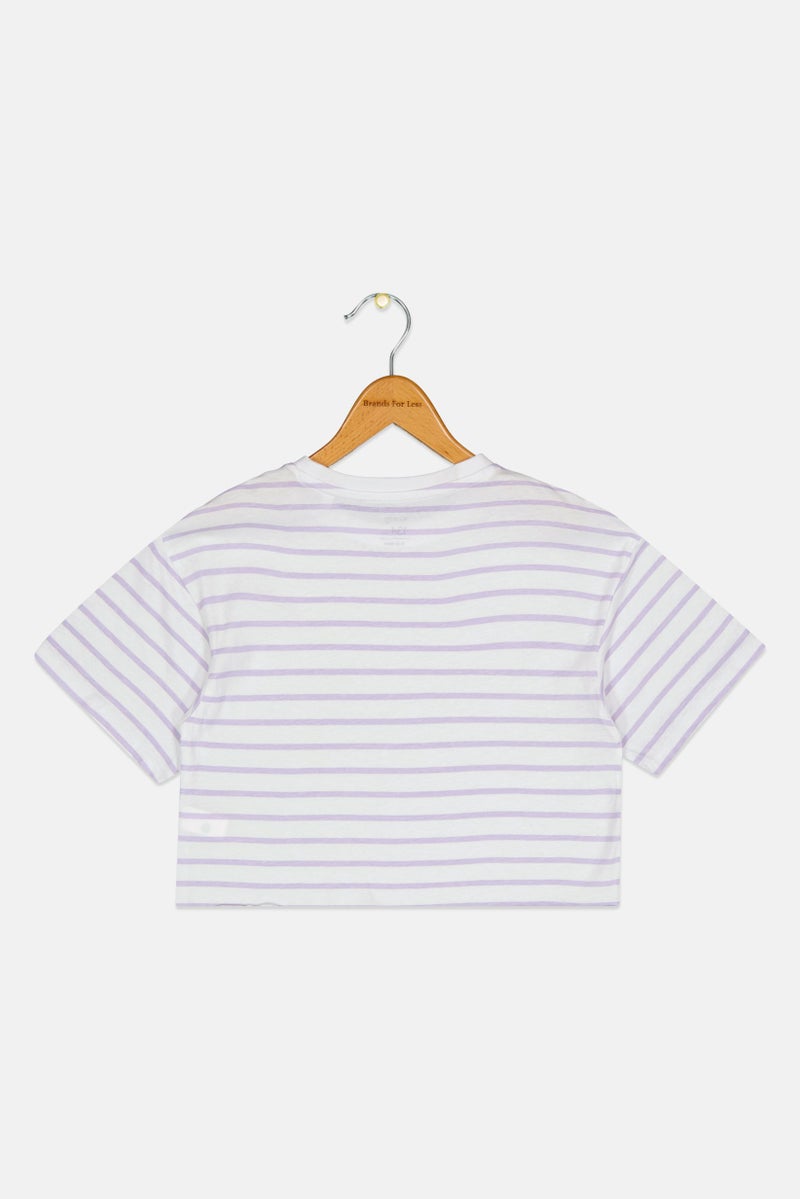 Sinsay Kids Girl Stripe Short Sleeve T-shirt, Multicolor - Image 3