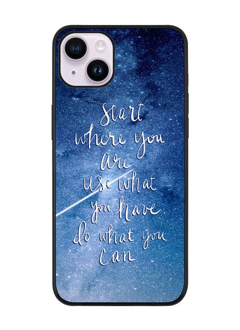 Rugged Black edge case for Apple iPhone 14 Slim fit Soft Case Flexible Rubber Edges Anti Drop TPU Gel Thin Cover - Start Use Do