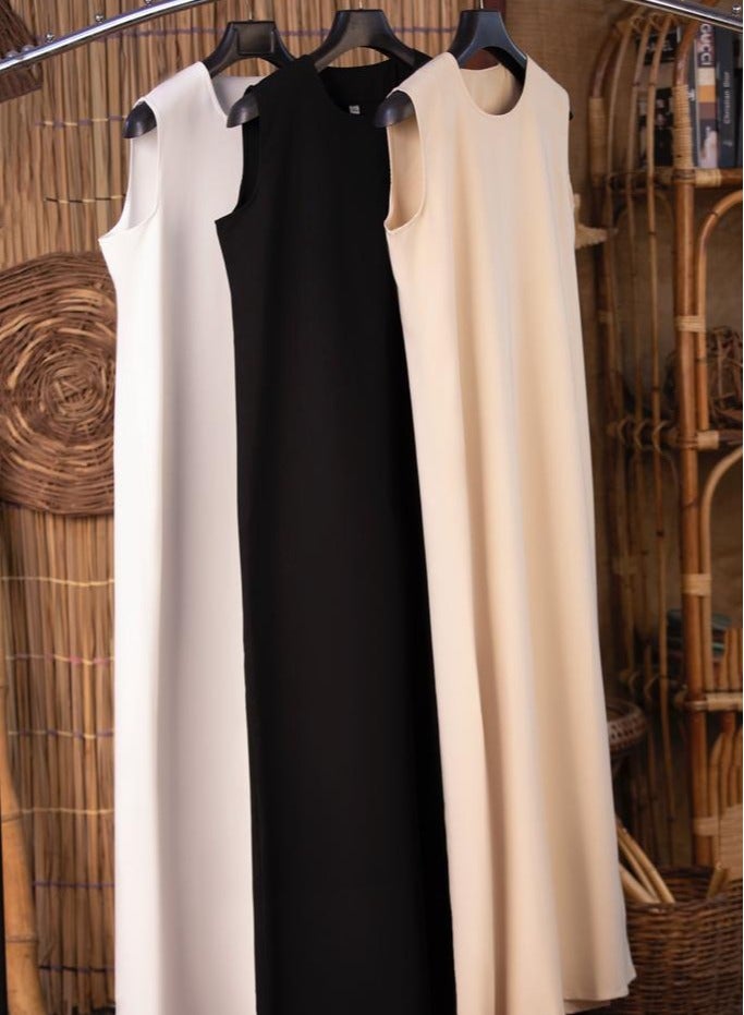 جوزيل بيزك دريس حريمى كريب روزالين خامة مستوردة درجة أولى من جوزيل - لايصف ولا يشف -كت بنى - Image 2