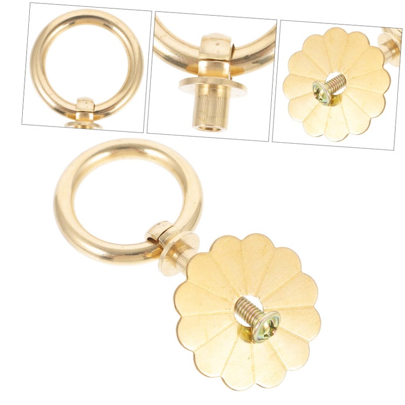 European Style Flower Shaped Drawer Handles 4 Pack For Kitchen Bathroom Wardrobe - Image 4