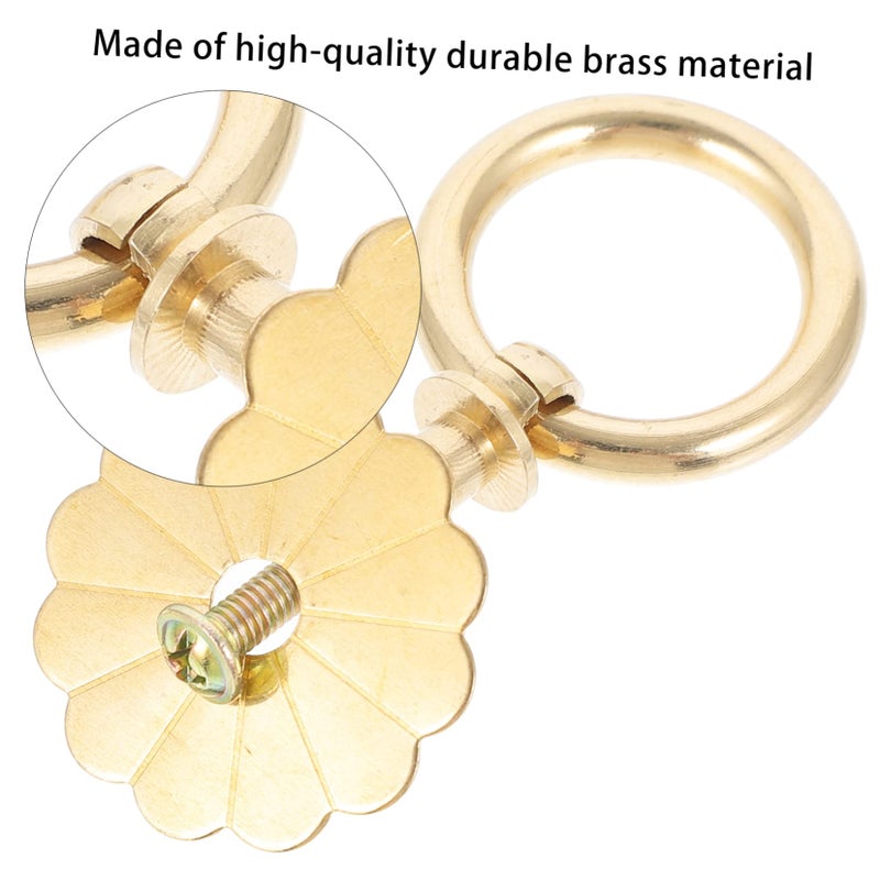 European Style Flower Shaped Drawer Handles 4 Pack For Kitchen Bathroom Wardrobe - Image 3