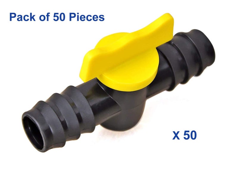 Pinolex® 16mm Drip Irrigation Straight Connector with Tap–Durable and Leak-Proof Fitting for Efficient Water Control (50 pcs) - Image 3