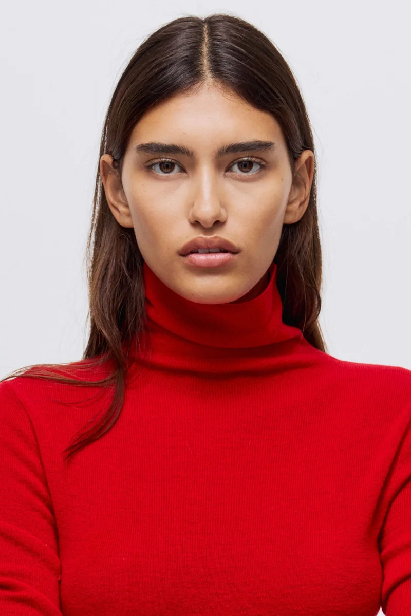 H&M  Cashmere-blend polo-neck jumper for Women | Best Price UAE