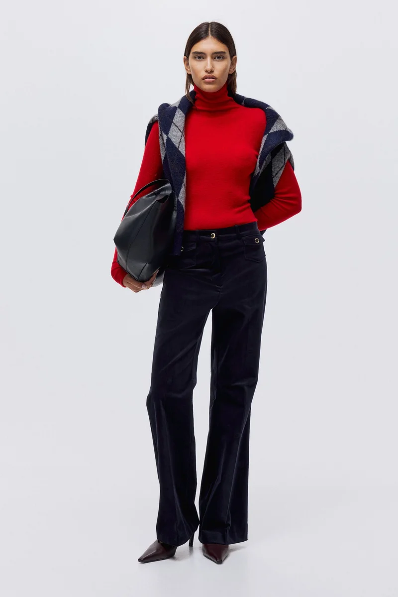 H&M  Cashmere-blend polo-neck jumper for Women | Best Price UAE