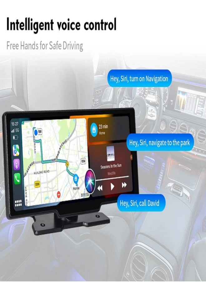 Generic - Easy-to-install 10.26-inch IPS touch carplay screen, with 2K front and rear dash cam, supports Apple CarPlay, Android Auto, Bluetooth, GPS, AUX port. - Image 1