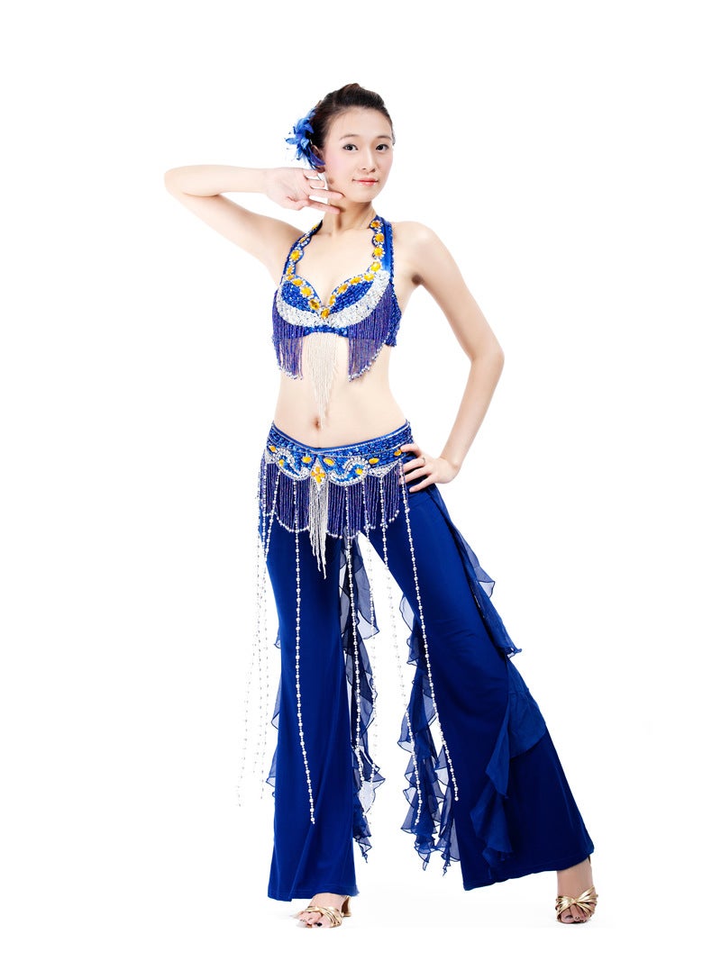 832# Suit Belly Dance High-End Suit Belly Dance Handmade Suit Performance Clothing Suit - Image 2