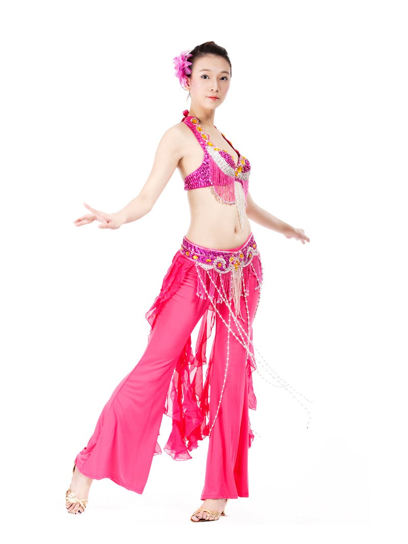 832# Suit Belly Dance High-End Suit Belly Dance Handmade Suit Performance Clothing Suit - Image 3