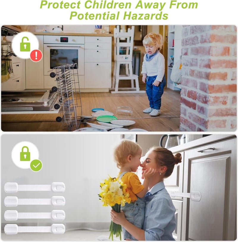 Matenf Child Proof Cabinet Locks - 4 Pack - Image 2