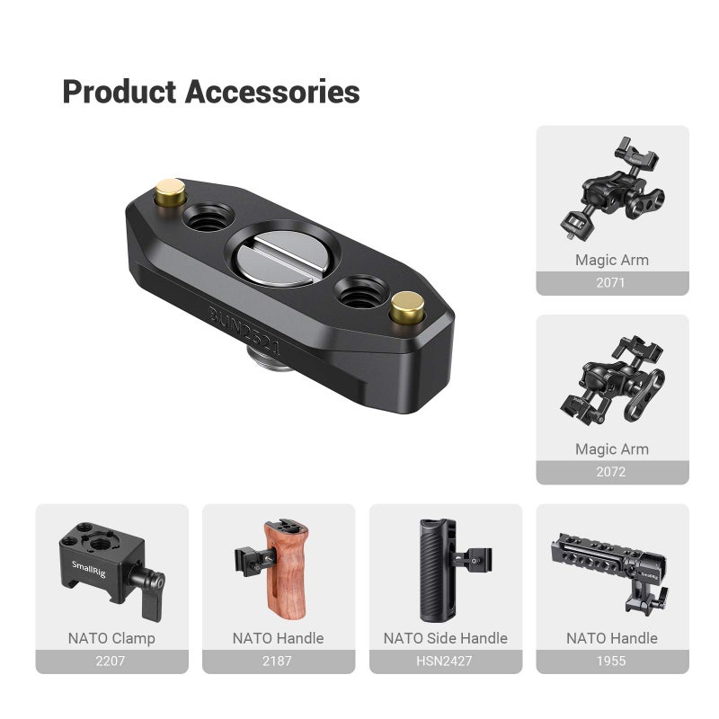 SmallRig NATO Rail with Locating Screw for ARRI 48mm BUN2521B - Image 5
