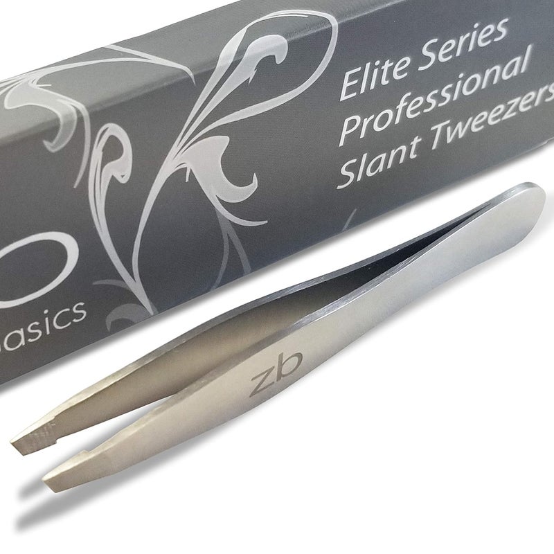 Elite Series Slant Tweezers  Surgical Grade Stainless Steel for Professionals Satin Finish