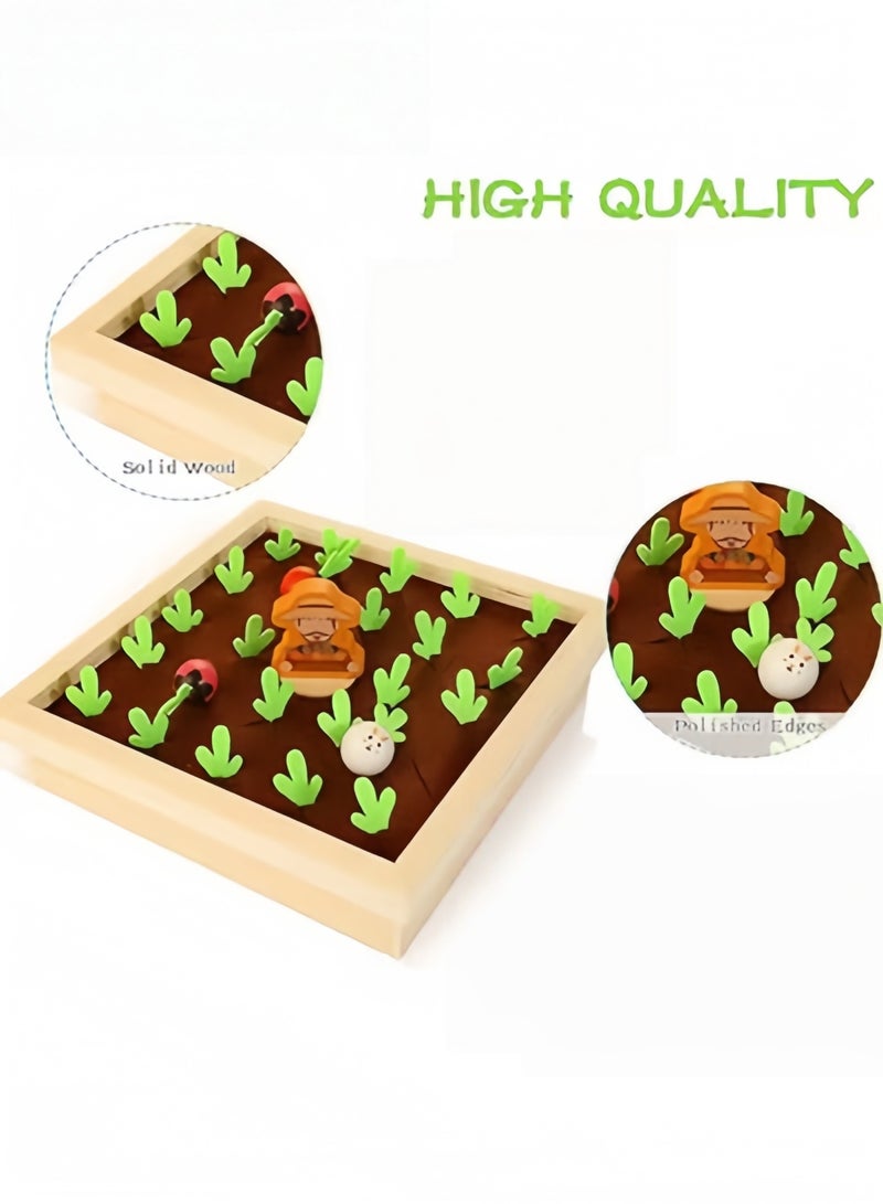 Montessori Wooden Carrot Harvest Game - Memory and Matching Educational Toy for Toddlers. Interactive Board Game for Kids, Perfect Gift for Boys  Girls - Image 4