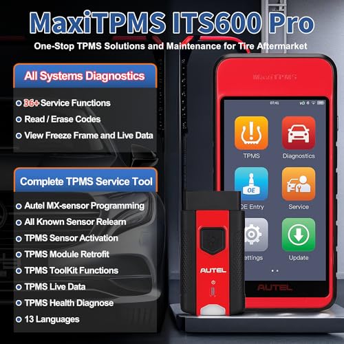 Autel MaxiTPMS ITS600 Pro TPMS Programming Tool with All System Diagnosis Scan, 36+ Reset Service, 2025 ITS600PRO Up of ITS600 TS508WF, Activate/Relearn All TPMS Sensors, Free Lifetime TPMS Updates - Image 2