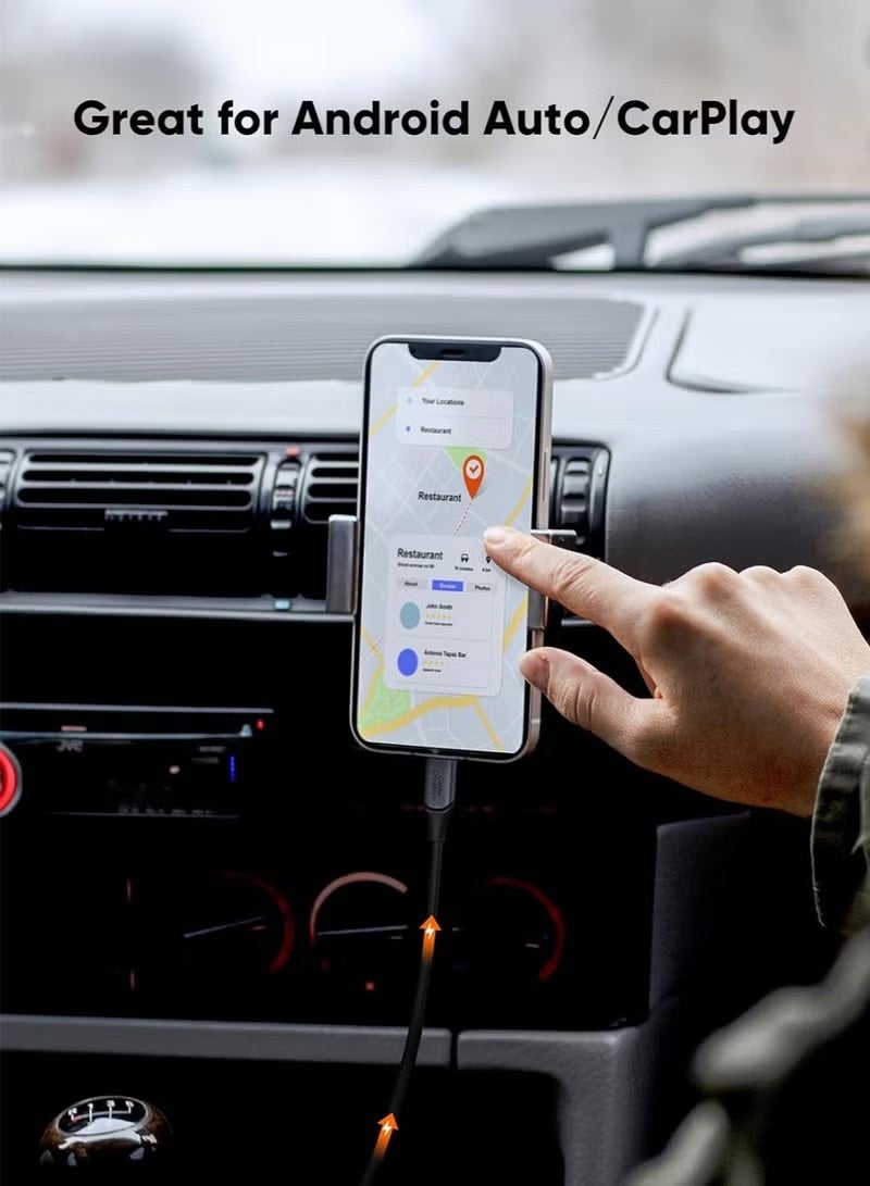 كابل كرييشن كابل قصير من USB إلى USB C بطول 1 متر، كابل نقل بيانات عالي السرعة 10 جيجابت في الثانية من USB C إلى USB A 3.2 Gen2، كابل شحن سريع 60 وات من النوع C لأجهزة iPhone 15، SSD خارجي/MacBook Pro/iPad/Galaxy S23 - Image 4