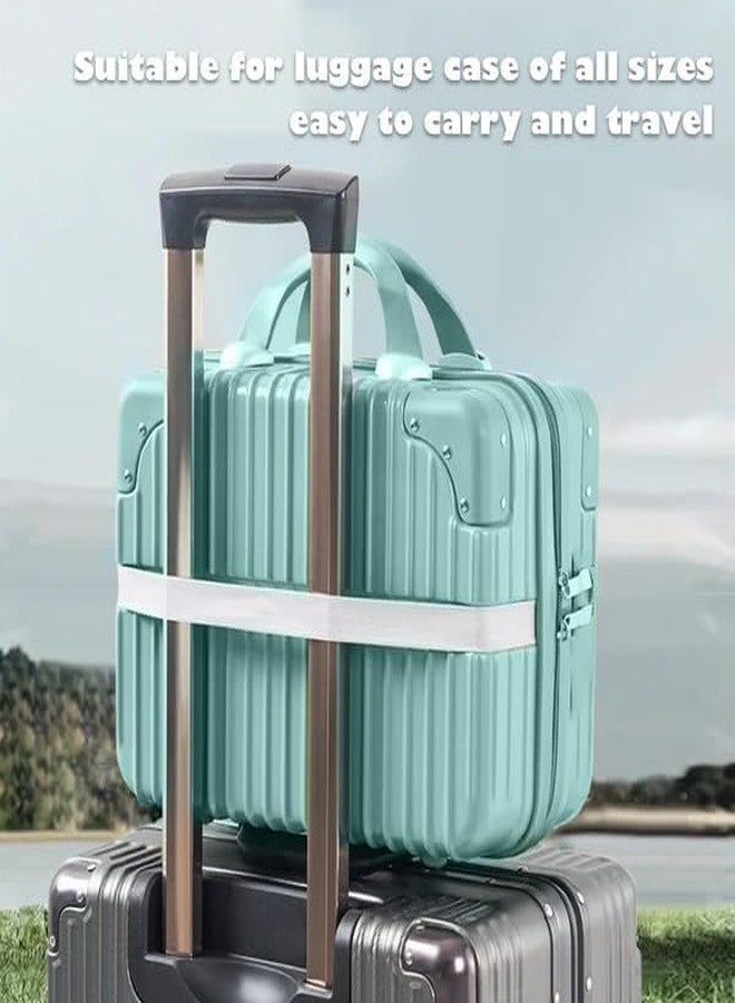 Kriva export Portable Hard Shell Cosmetic Bag Travel Case, Small Travel Hand Luggage with Elastic Band, Mini Abs Carrying Makeup Case Suitcase (Sky Blue -Bag) - Image 4