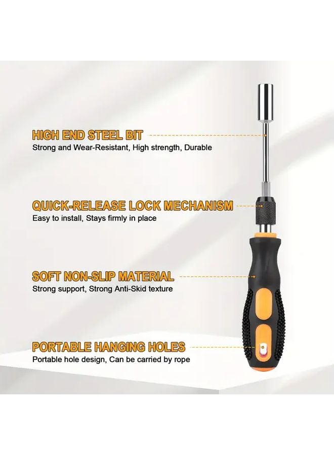 مجموعة مفكات صواميل سداسية من الفولاذ لنماذج التحكم عن بُعد، مقاسات M2 إلى M5، بمقبض تحرير سريع - Image 4