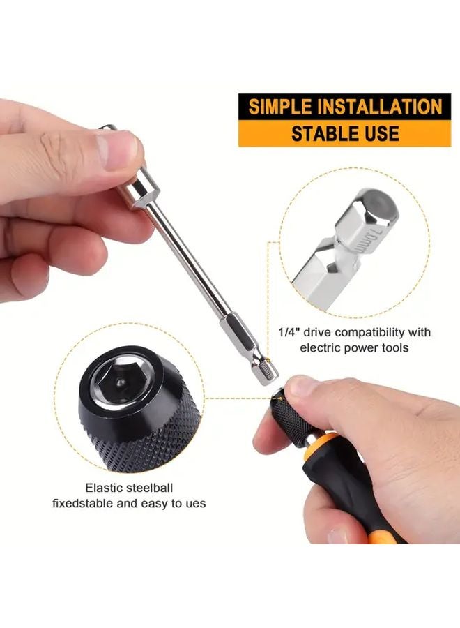 مجموعة مفكات صواميل سداسية من الفولاذ لنماذج التحكم عن بُعد، مقاسات M2 إلى M5، بمقبض تحرير سريع - Image 5