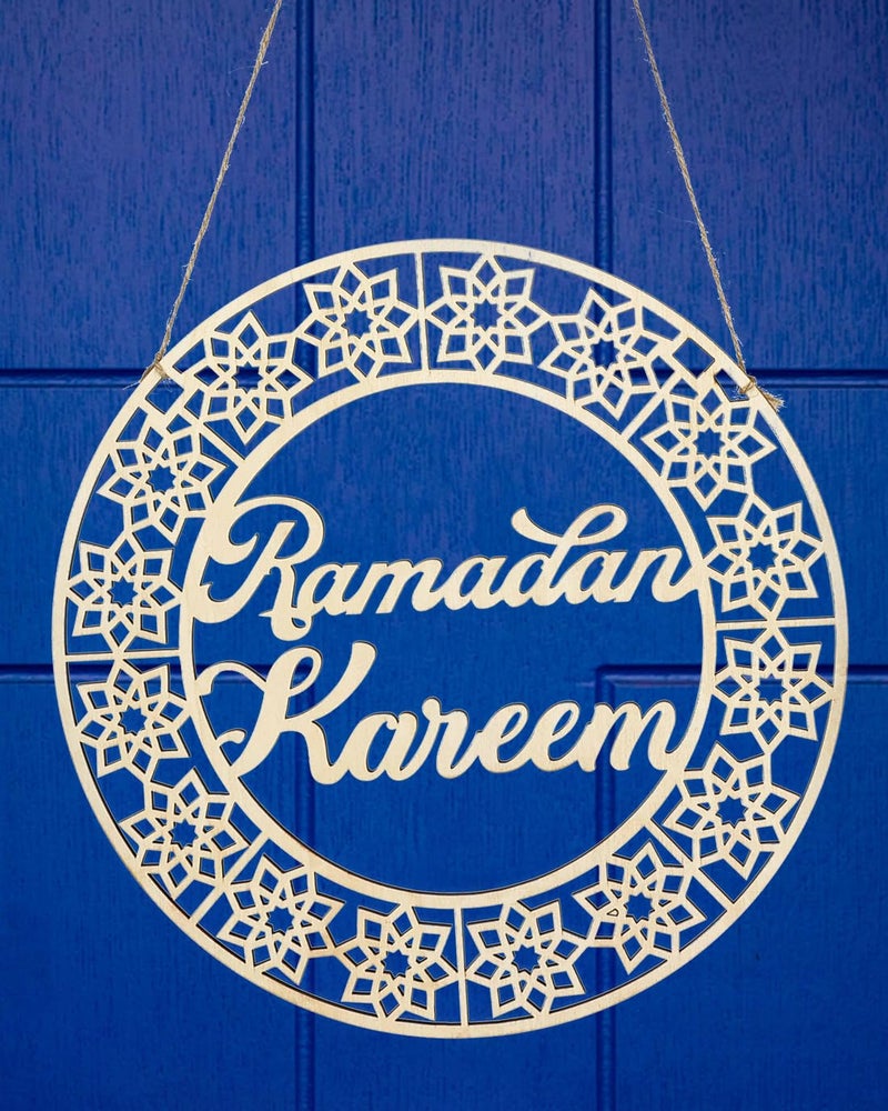 OLEEK أوليك رمضان إكليل (12 بوصة) رمضان مبارك - ديكورات رمضان للمنزل 2025 - هدايا رمضان للأطفال - ديكور باب رمضان - ديكور رمضان - رمضان باب الزهور - ؟؟؟؟ ؟؟؟؟؟ ؟؟؟؟ ؟؟؟؟؟ - Image 1
