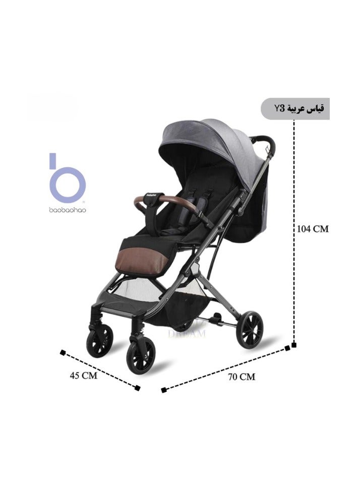 باوباوهاو عربة الأطفال Y3 - خفيفة الوزن ومثالية للسفر من - Image 2
