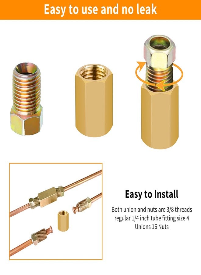MuHize 1/4 Inch Brake line kit Include 25 FT Copper Coated Brake Lines with Fitting(16pcs Fittings,2pcs Union+4pcs Nut) Brake line Bender,Single Flare Tool,Cutter1/4 Inch Brake line kit - Image 3