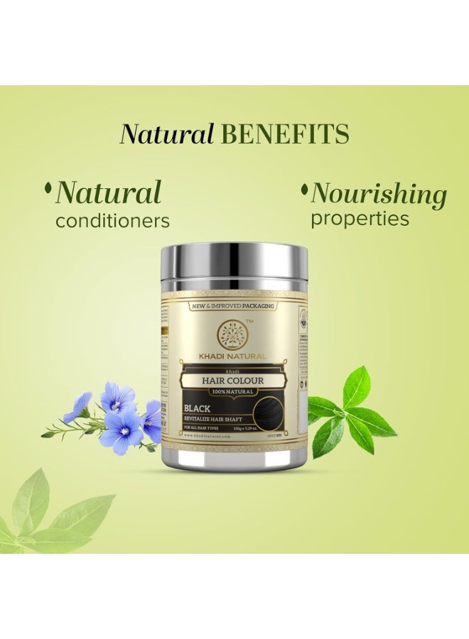 Khadi Natural Ayurvedic Black Henna Powder | Herbal Hair Color for Natural Looking Black Hair | Conditions, Strengthens Hair | Chemical Free Formula | Suitable for All Hair Types | 150g - Image 5
