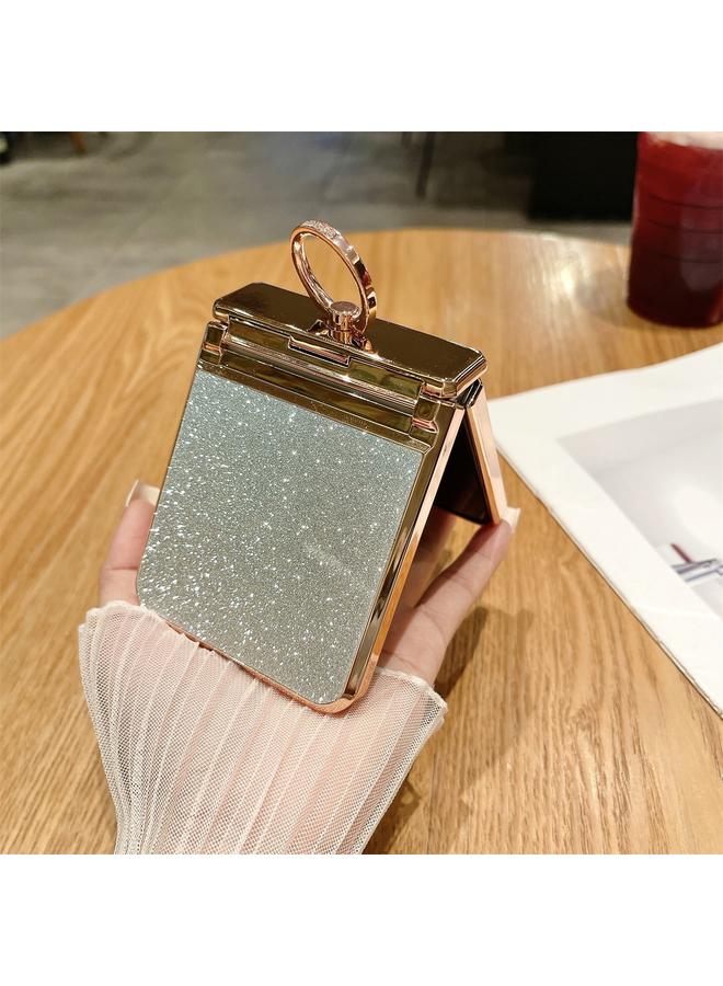 S-TOP Case For Samsung Galaxy Z Flip3 5G Electroplated PC Starry Sky Glitter Shockproof Phone Case with Ring - Image 5