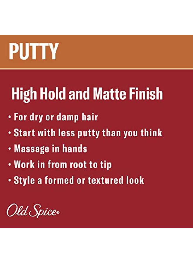 Hair Styling Putty For Men High Hold Matte Finish 2.22 Oz Each Twin Pack New Formula